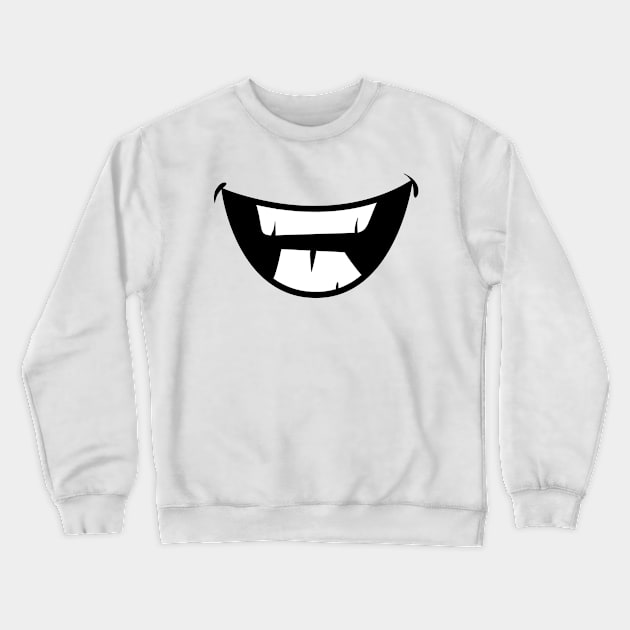 Funny Smile Mouth Crewneck Sweatshirt by Shirtbubble